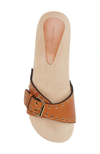 Shop Isabel Marant Jaso Wooden Slide Sandal In Natural