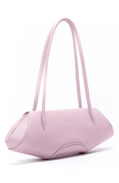 Shop Behno Mini Elizabeth Pebble Leather Baguette In Lilac