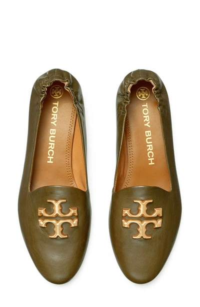Shop Tory Burch Eleanor Leather Loafer In Olive