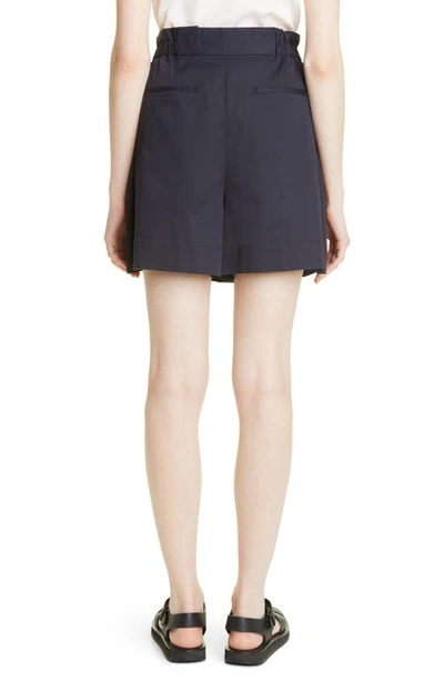 Shop Merlette Duinen Embroidered Tie Front Shorts In Navy
