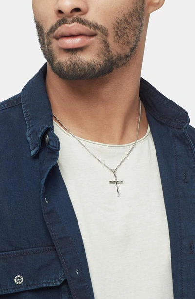 Shop John Hardy Classic Chain Cross Pendant Necklace In Silver