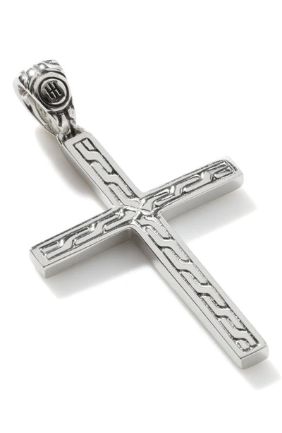 Shop John Hardy Classic Chain Cross Pendant Necklace In Silver