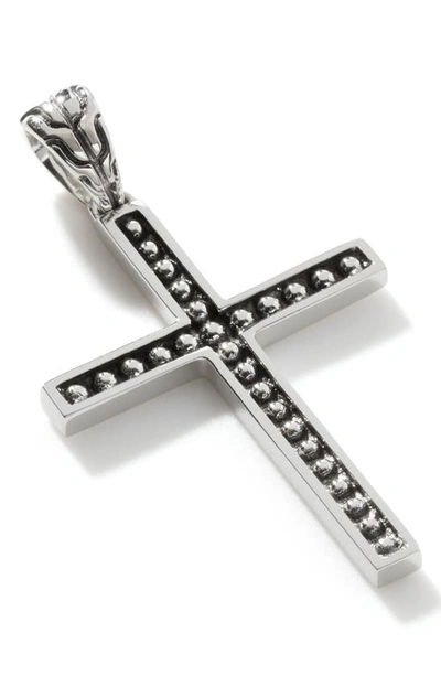 Shop John Hardy Classic Chain Cross Pendant Necklace In Silver