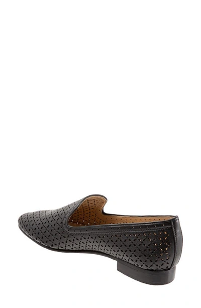 Shop Trotters Ginger Perforated Loafer In Black