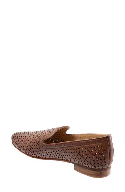 Shop Trotters Ginger Perforated Loafer In Luggage