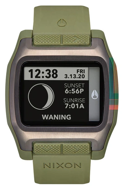 Nixon High Tide Digital Silicone Strap Watch, 44mm In Surplus