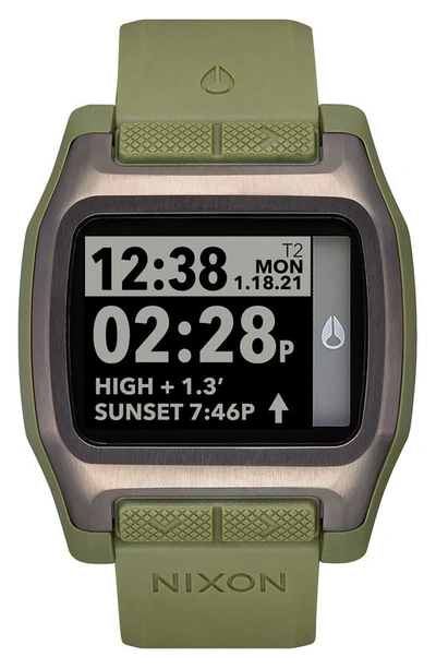 Nixon High Tide Digital Silicone Strap Watch, 44mm In Surplus
