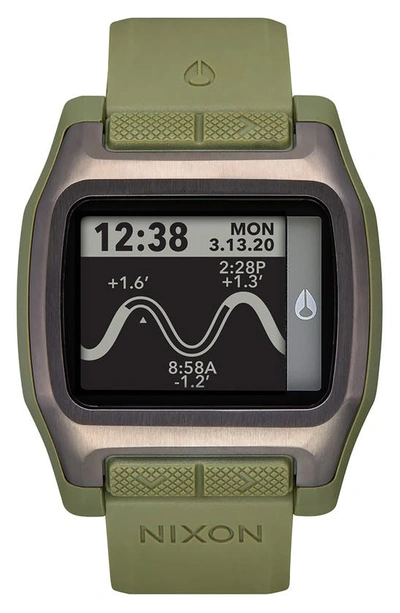 Nixon High Tide Digital Silicone Strap Watch, 44mm In Surplus