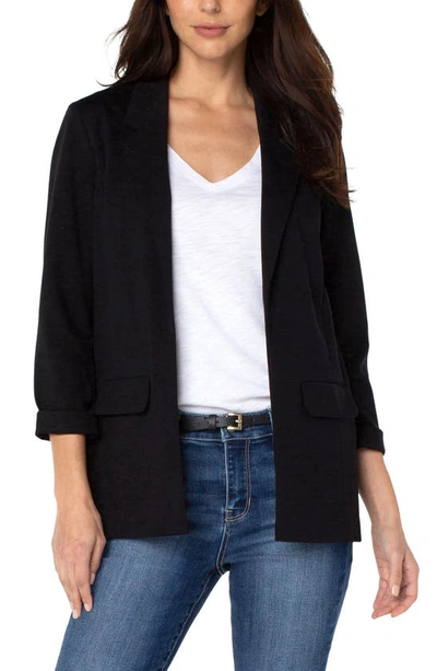 Shop Liverpool Los Angeles Princess Detail Boyfriend Blazer In Black