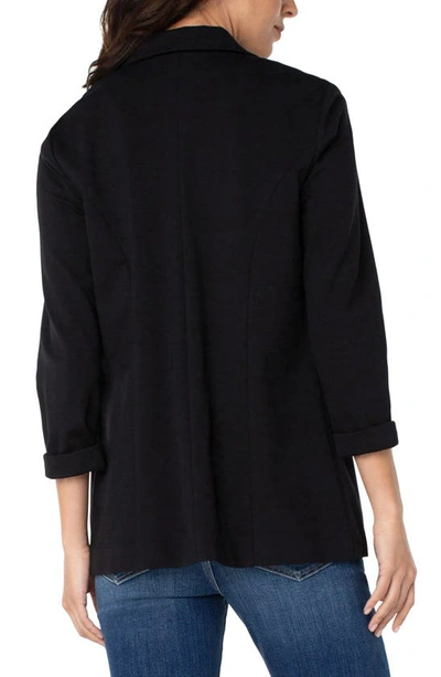 Liverpool Los Angeles Princess Detail Boyfriend Blazer In Black