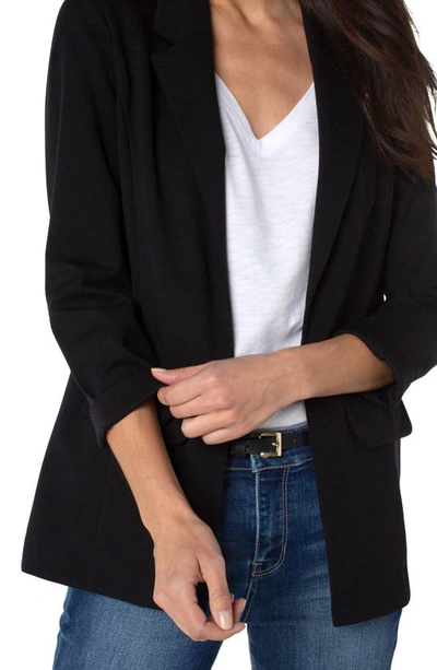 Shop Liverpool Los Angeles Princess Detail Boyfriend Blazer In Black