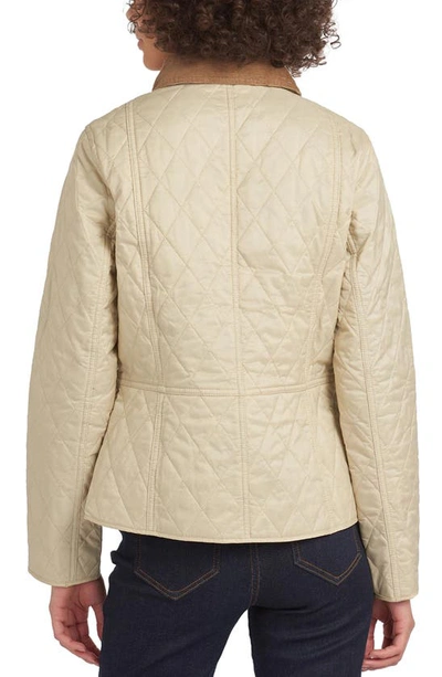 Shop Barbour Summer Liddesdale Quilted Jacket In Pearl/ Navy