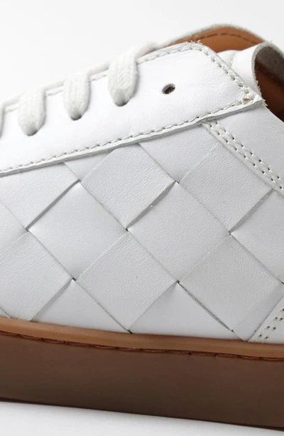 Shop Bruno Magli Bono Woven Sneaker In White Woven