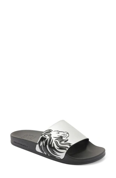 Shop Bruno Magli Messe Slide Sandal In Silver
