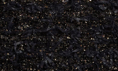 Shop Balmain Metallic Tweed Sheath Dress In Ead Noir/ Or