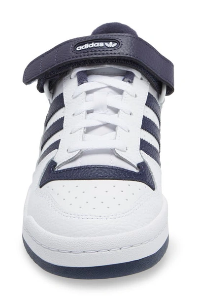 Shop Adidas Originals Forum Low Sneaker In White/ Navy