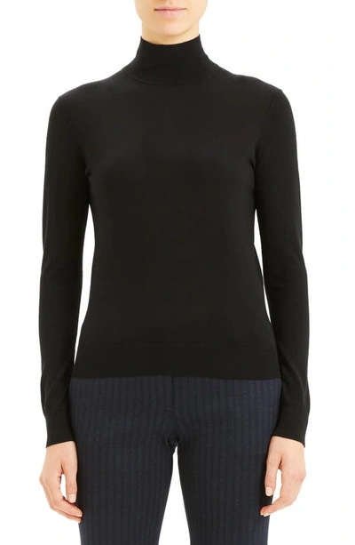 Shop Theory Wool Blend Mock Neck Sweater In Black