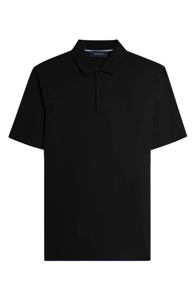Shop Bugatchi Mercerized Cotton Polo In Black