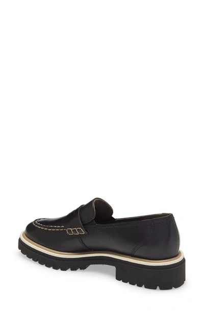 Shop Paul Green Justine Penny Loafer In Black Leather