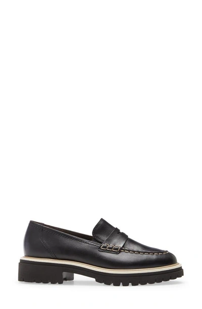 Shop Paul Green Justine Penny Loafer In Black Leather