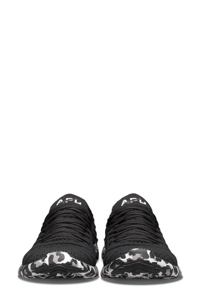 Shop Apl Athletic Propulsion Labs Techloom Wave Hybrid Running Shoe In Black / White / Leopard