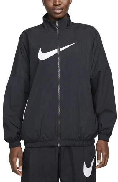 Shop Nike Sportswear Essential Windbreaker In Black/ White
