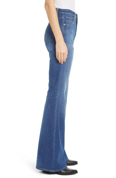 Shop Closed Rawlin Flare Leg Jeans In Dark Blue