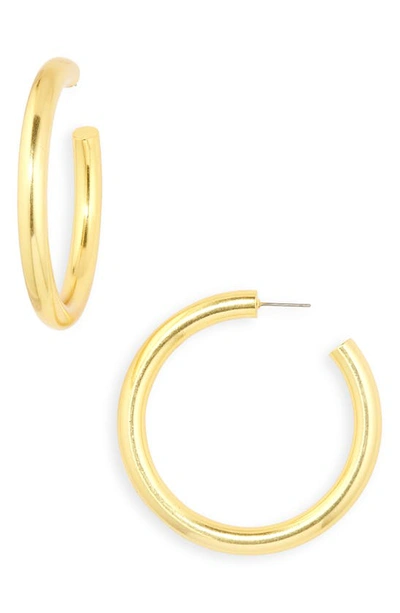 Shop Madewell Chunky Oversize Hoop Earrings In Vintage Gold