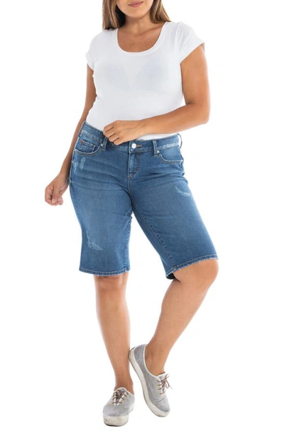 Slink Jeans Denim Bermuda Shorts In Frances