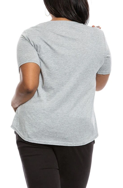 Shop Slink Jeans Crewneck Pocket T-shirt In Heather Grey