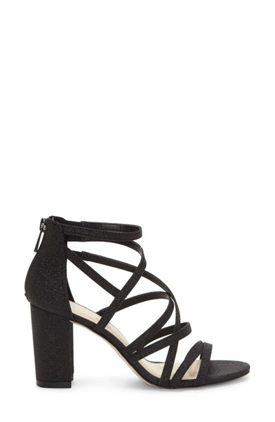 Shop Jessica Simpson Stassey Cage Sandal In Black Fabric