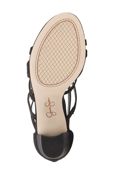 Jessica Simpson Women's Stassey Strappy Block Heel Dress Sandals Women's Shoes In Black Fabric