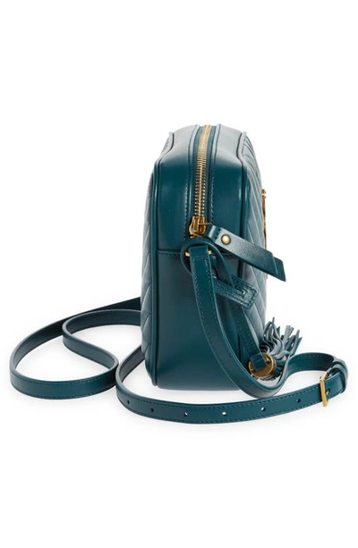 Shop Saint Laurent Lou Matelassé Leather Camera Bag In Sea Turquoise