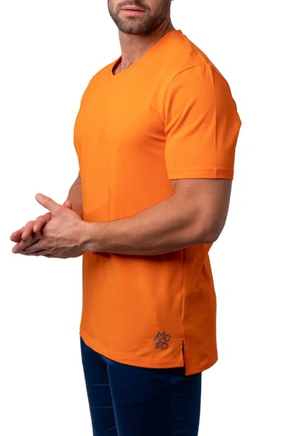 Shop Maceoo Vivaldi V-neck Cotton T-shirt In Orange