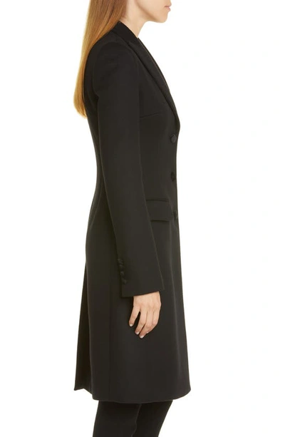 Shop Dolce & Gabbana Velvet Button Wool & Cashmere Coat In Black
