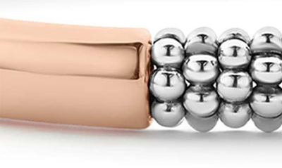 Lagos High Bar Caviar Rope Bracelet In Rose Gold