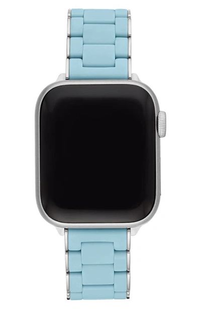 Shop Michele Silicone Wrapped Apple Watch® Bracelet In Blue