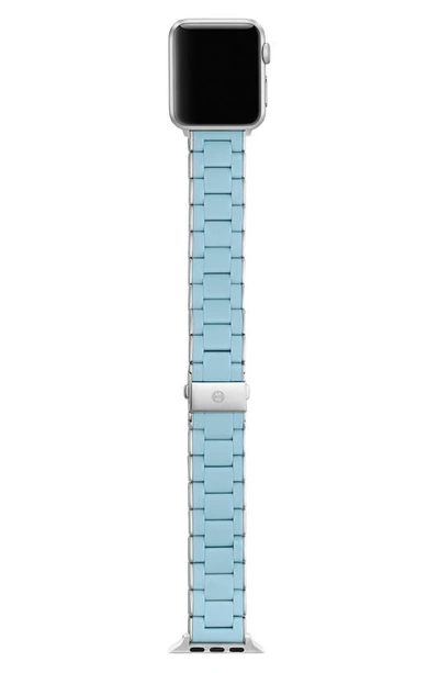 Shop Michele Silicone Wrapped Apple Watch® Bracelet In Blue