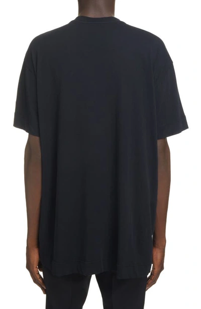 Shop Givenchy Logo Patch Oversize T-shirt In 001-black