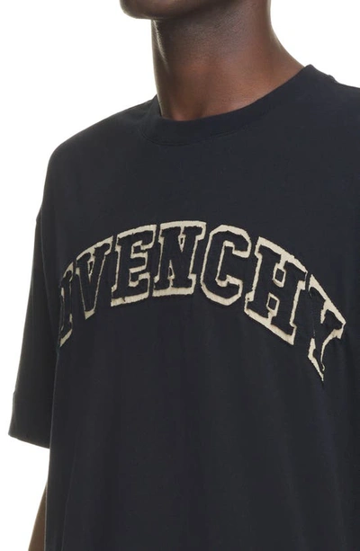 Shop Givenchy Logo Patch Oversize T-shirt In 001-black