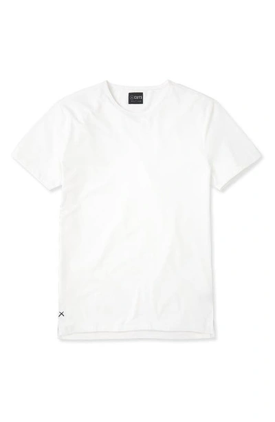 Shop Cuts Split Hem Crewneck T-shirt In White