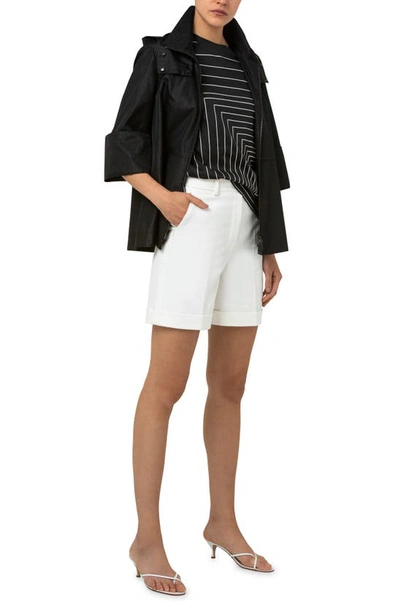 Shop Akris Marilyn Hooded Silk Jacket In 009 Black