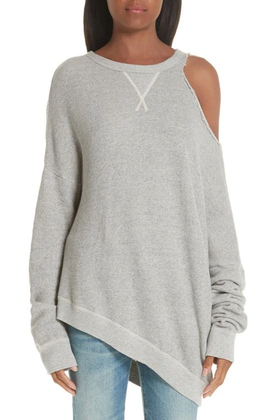 Shop R13 Distorted Sweatshirt In Heather Grey