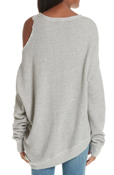 Shop R13 Distorted Sweatshirt In Heather Grey