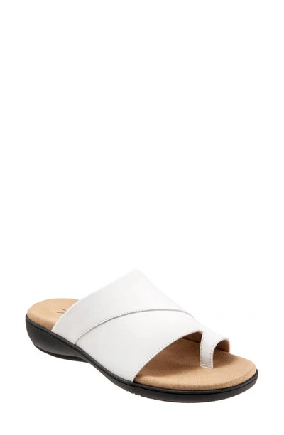 Shop Trotters Regina Slide Sandal In White