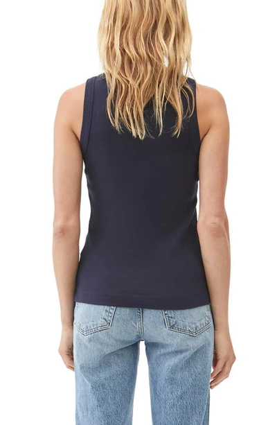 Shop Michael Stars Paloma Cotton Tank Top In Admiral