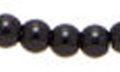 Degs & Sal Men's Onyx Beaded Statement Necklace (also In Manufactured Turquoise) In Black