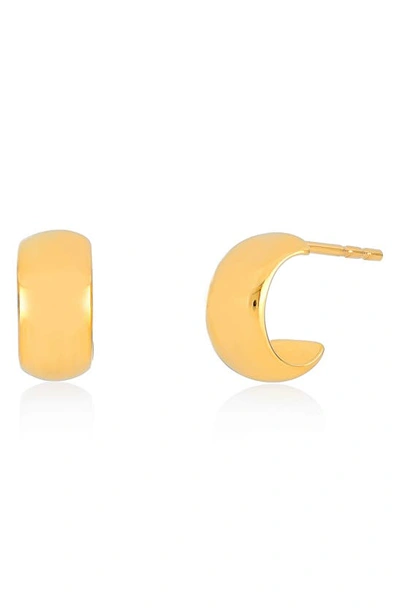 Shop Ef Collection Bubble Huggie Hoop Earrings In 14k Yellow Gold