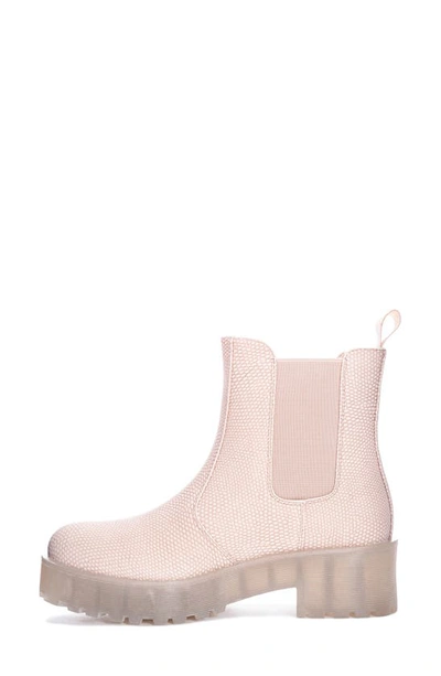 Shop Dirty Laundry Margo Snake Embossed Chelsea Boot In Blush