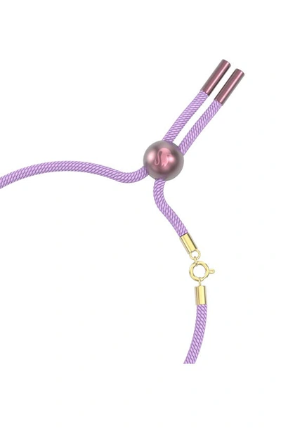 Shop Swarovski Dulcis Cushion Crystal Bracelet In Violet